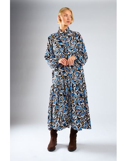 BLACK BLUE MULTI ABSTRACT