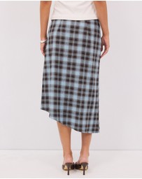 Calli - Lucy Check Asym Midi Skirt
