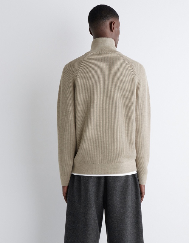 COS - Ribbed Wool Half-Zip Jumper