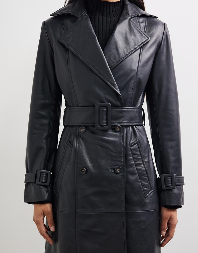 Sofia Irina - Leather Trench Coat