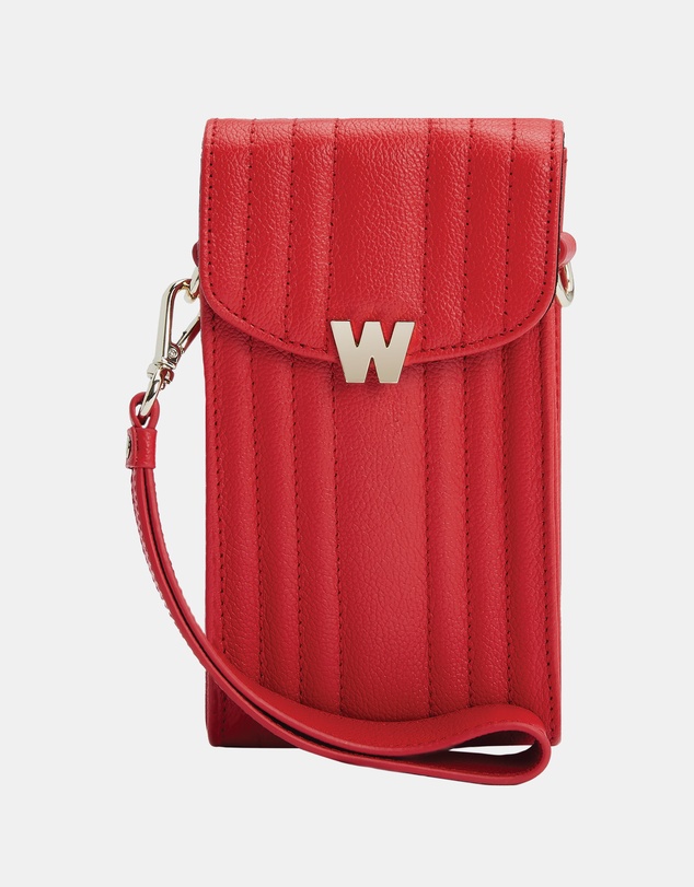 Wolf - Wolf Mimi Phone Case with Wristlet & Lanyard Red