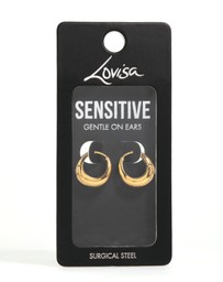 Lovisa - Gold Plated Surgical Steel Bold Oval Hoop Earrings