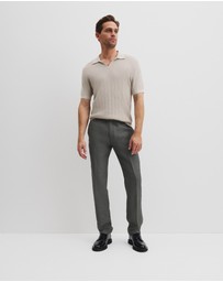 Country Road - Cotton Silk Stripe Open Neck Polo