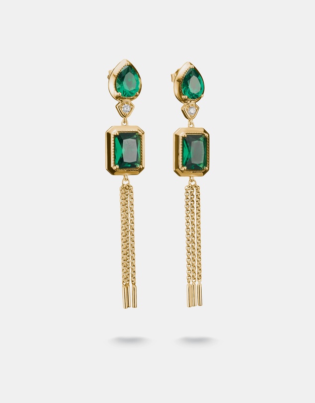 THOMAS SABO - THOMAS SABO Earrings with Green Stones