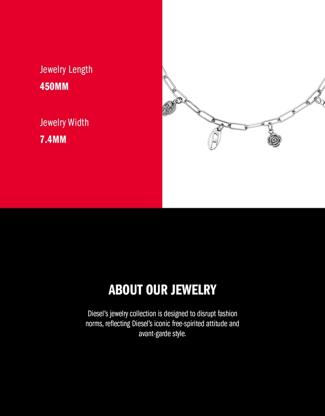 Diesel - Silver-Tone Necklace