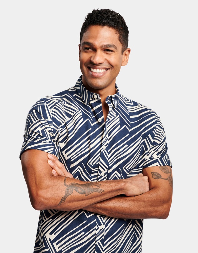 Brooksfield - Abstract Print Casual Shirt