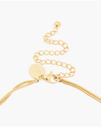 Lovisa - Waterproof Gold Plated Stainless Steel Snake Chain & Open Circle Pendant Layered Necklace