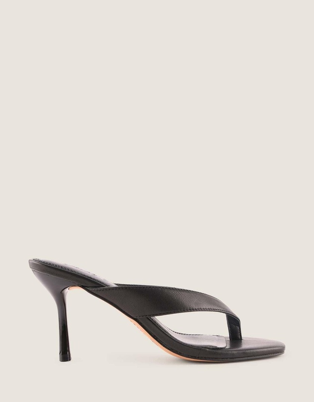 Shelly Shen - Pia High Sandals Black Leather