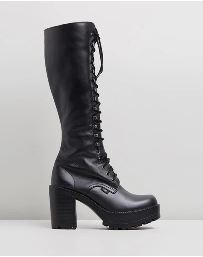 ROC Boots Australia - Lash Leather Platform Boots