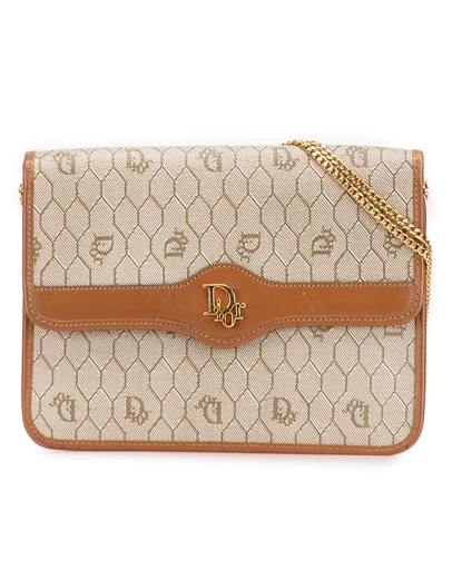 Pre-Loved by Azura Reborn - Pre-Loved Honeycomb Coated Canvas Chain Shoulder Bag