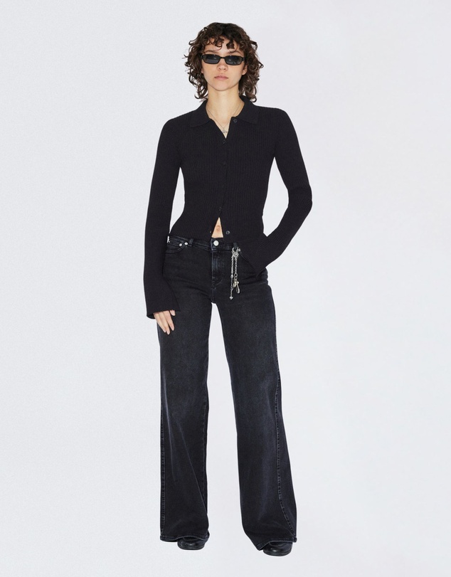 Dr Denim - Eliza Knit Top Black