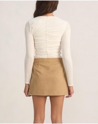 MON RENN - Solana Suede Skirt