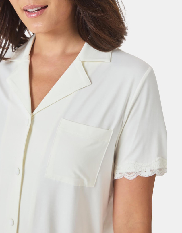 Gingerlilly - Dianne Bamboo Long PJ set with Lace