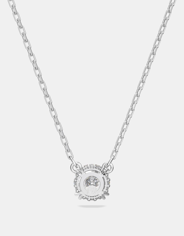 Swarovski - Stilla Pendant, Round Cut, White, Rhodium-Plated