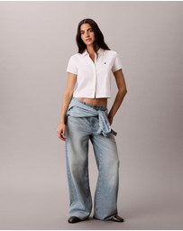 Calvin Klein Jeans - Cooling Jersey Cropped Polo Shirt