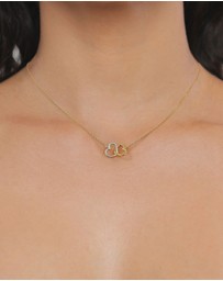 Elli Jewelry - Necklace Heart Pendant Valentine Dainty 925 Sterling Silver Gold-Plated