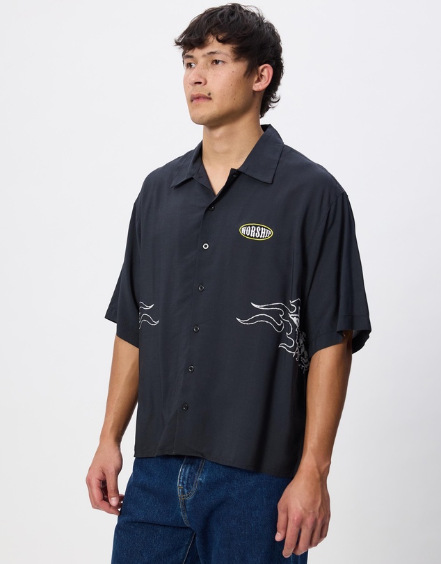 Worship - Tropical Heat Crop Bowling Shirt