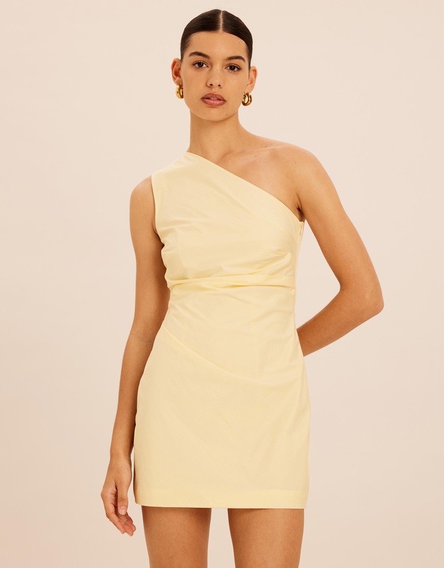 AERE - Shyla Cotton Tuck Detail Mini Dress