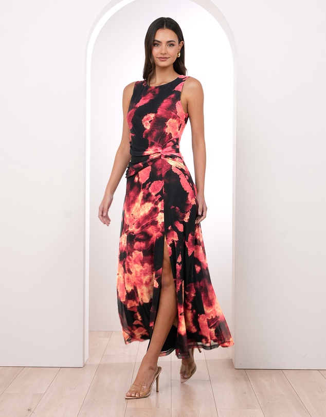 Pilgrim - Edison Printed Mesh Maxi Dress