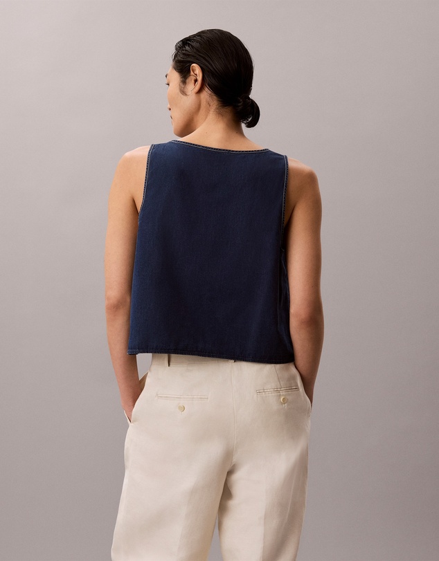 Calvin Klein Jeans - Denim Draped Tank Top