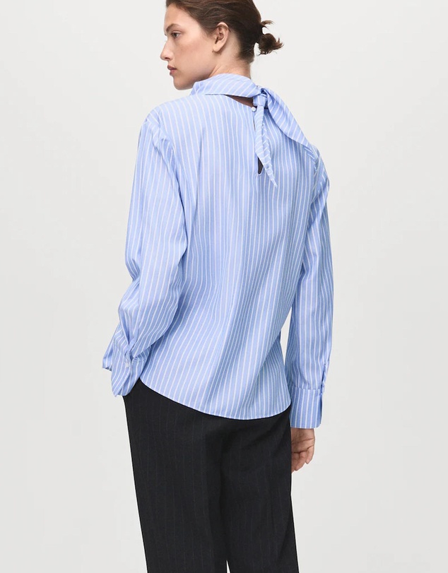 M.N.G - Striped Blouse With Handkerchief