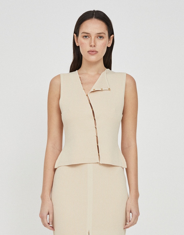 FRIEND of AUDREY - Mila Asymmetric Rib Top