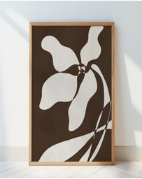 Olive et Oriel - Muted Petals No 5 by Shatha Al Dafai Art Print