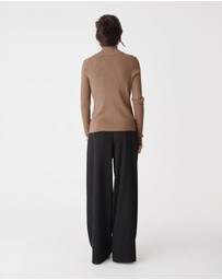 Forcast - Blake Ribbed Zip Cardigan