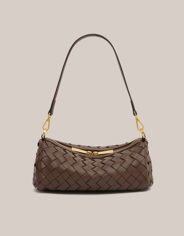 VESTIRSI - Vivi Woven Shoulder Crossbody Chocolate