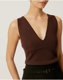 Tussah - V-Neck Knit Top