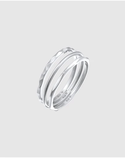 Elli Jewelry - Stacking Ring Set in 925 Silver