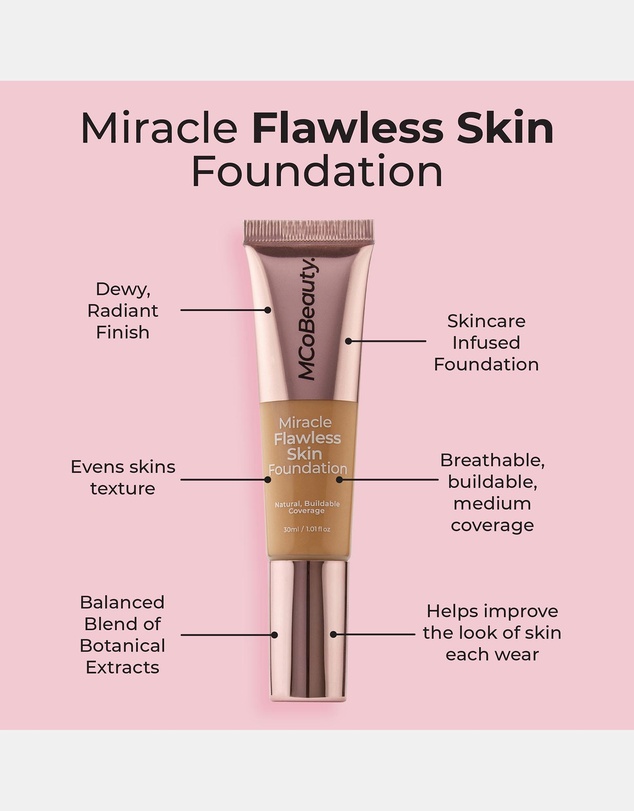 MCoBeauty - Miracle Flawless Skin Foundation - Medium Warm