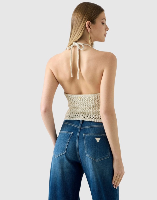 GUESS - Alicia Crochet Flower Sweater
