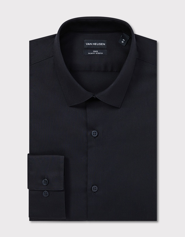 Van Heusen - Solid Colour Stretch Blend Shirt