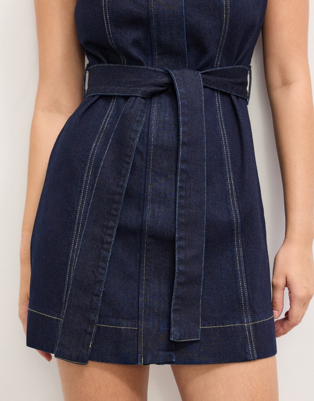 The Fated - Leni Sleeveless Denim Mini Dress