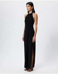 Norma Kamali - Halter Long Dress With Side Slit