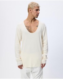 Surrounded By Ghosts - The Aradite Slim Rib Knit Long Sleeve T-Shirt