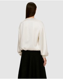 ARKET - Volume-Sleeve Satin Blouse