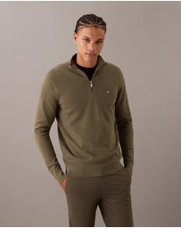Calvin Klein - Waffle Quarter Zip Jumper