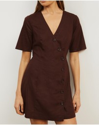Atmos&Here - Alice Asymmetric Wrap Mini Dress