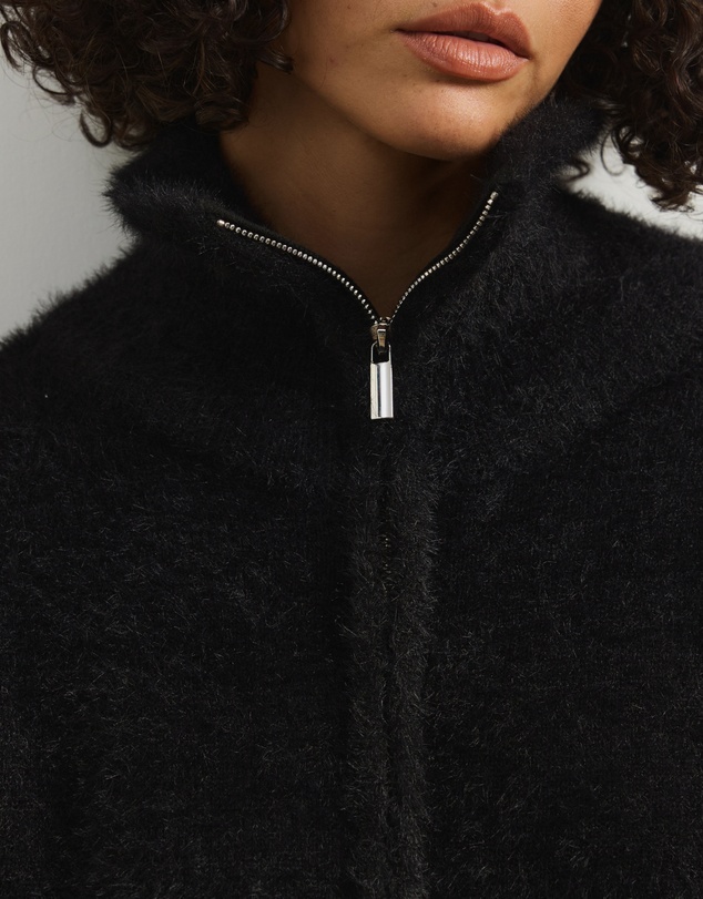 Atmos&Here - Jordie Half Zip Fluffy Turtleneck Sweater