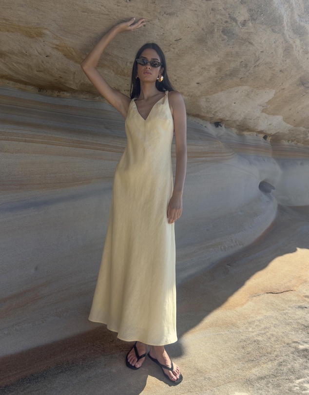 AERE - Alyse Linen Maxi Dress