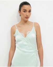Calli - Union Satin Wrap Dress