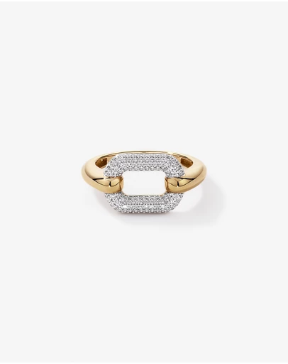 Michael Hill - Luxe Links Ring with Cubic Zirconia in 18kt Vermeil