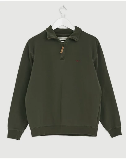 Revibe - Repaired R.M.Williams Mulyungarie 1/4 Zip Sweatshirt - AU M