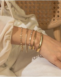 Wanderlust + Co - Classic 14K Gold Vermeil Bangle