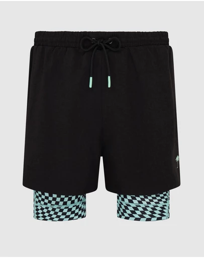 Boardies - Boardies Warped Check Active Compression Shorts