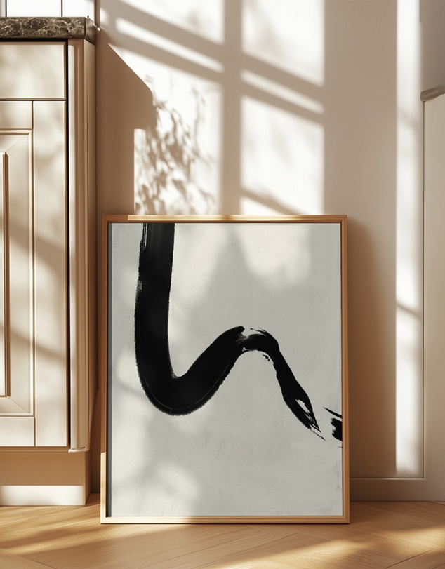 Olive et Oriel - Blackstrokes No 3 by Treechild Art Print