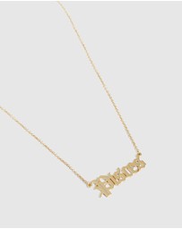 Alice In The Eve - 14k Gold Pisces Star Sign Necklace