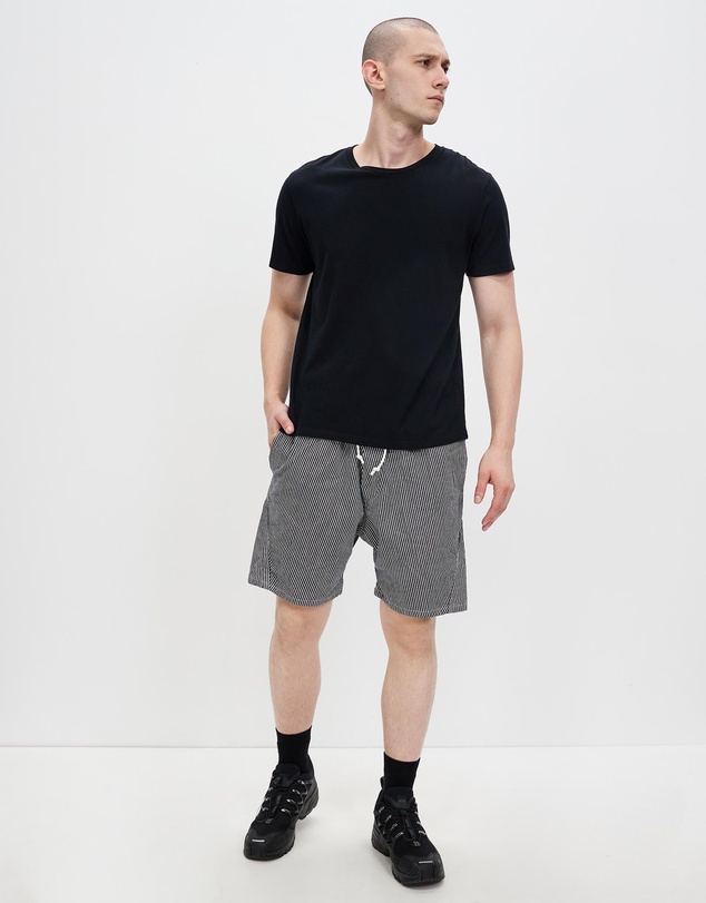 Surrounded By Ghosts - The Obsidian Denim Drawstring Shorts